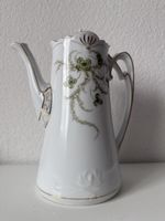 Kaffeekanne Mignon Porzellan mit Blumendekor gebraucht