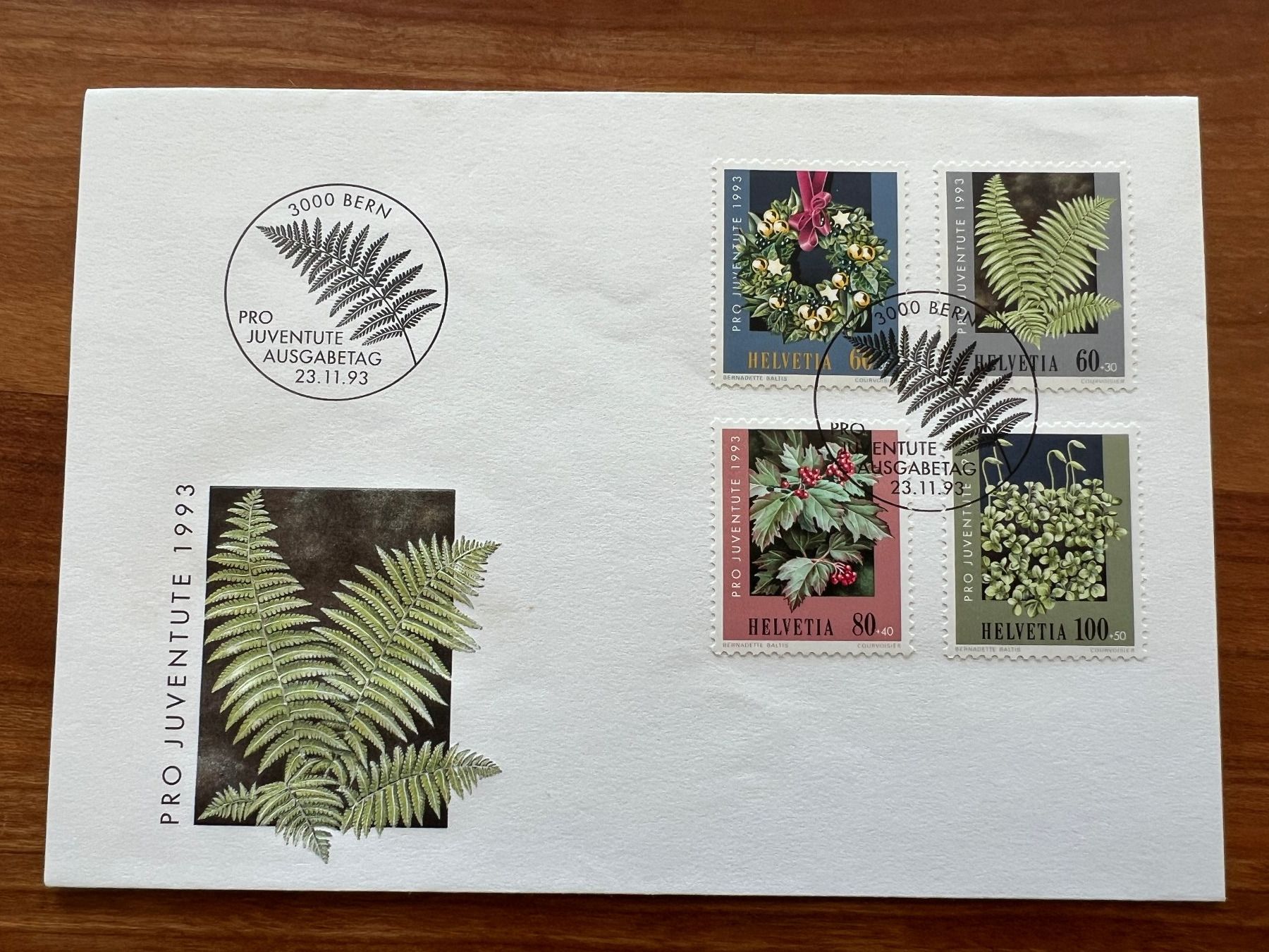 Alle Briefmarken: Pro Juventute FDC 1993  gest.(E1602) – Gebraucht aus Hinwil von Sidi4