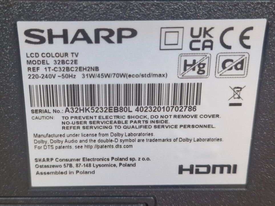 Fernseher: Fernseher Sharp 32BC2E 32 Zoll (173) – Gebraucht aus Dorf von Miner-supply 3
