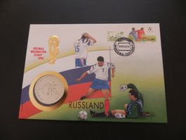 Münzbrief Sambia 2000 Kwacha 1994 - Fussball WM