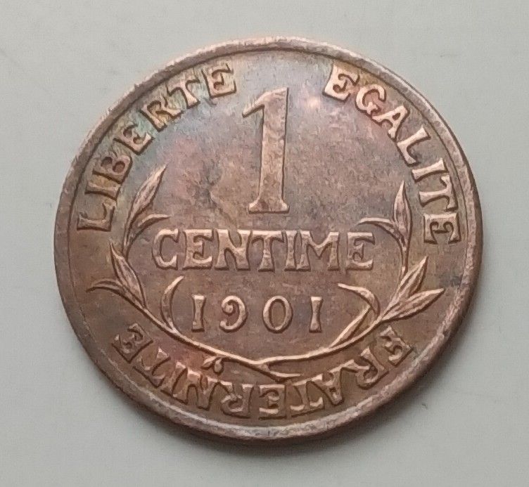 Tutti le monete: 1 Centime Frankreich 1901, geringe Auflage – Usato da Feldbach venduto da carlotta111