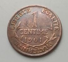 1 Centime Frankreich 1901, geringe Auflage