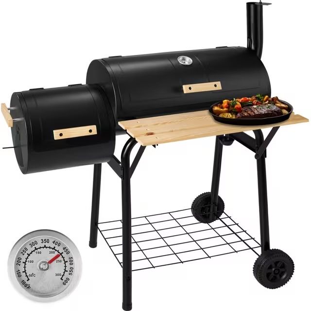 Griglie: Tectake smoker grill two chambres with thermometer – Usato da Lausanne venduto da iza_wwh9