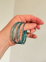 Bracelets fins turquoise lot de 5 - parfait pour l'été!