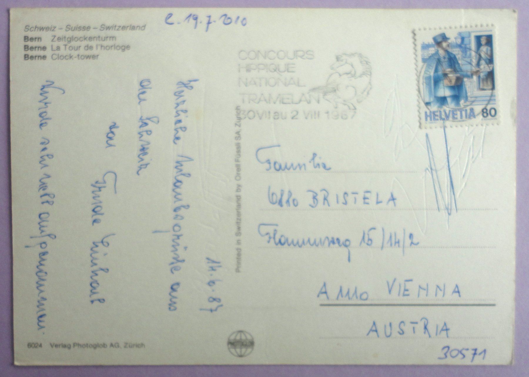 Cartoline postali: Bern - Zeitglockentum – Usato da Fétigny venduto da Billy2miny 1