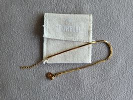 PURELEI Armband Schlangenkette Gold verstellbar neu