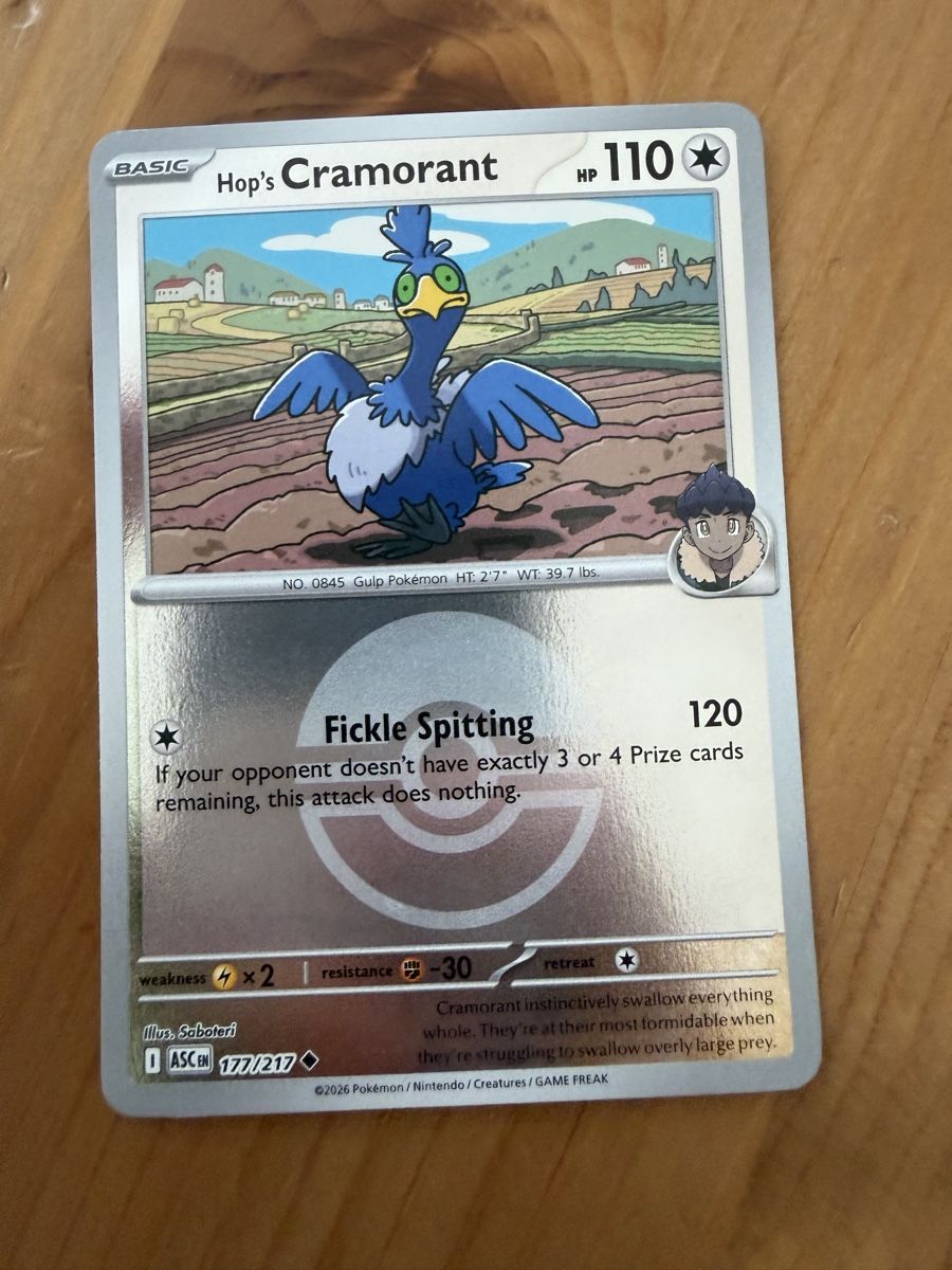 Pokémon Carte collezionabili: Hop's Cramorant (ASC177) – Nuovo (secondo la descrizione) da Vevey venduto da Matx