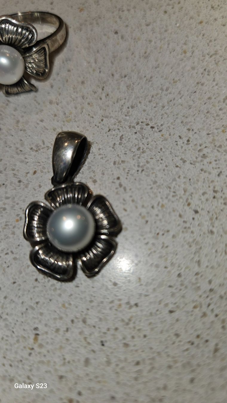 Altri gioielli: Silber Schmuckset mit Perlen - Ring, Ohrringe, Anhänger – Nuovo (secondo la descrizione) da Sennhof (Winterthur) venduto da HG2019 3