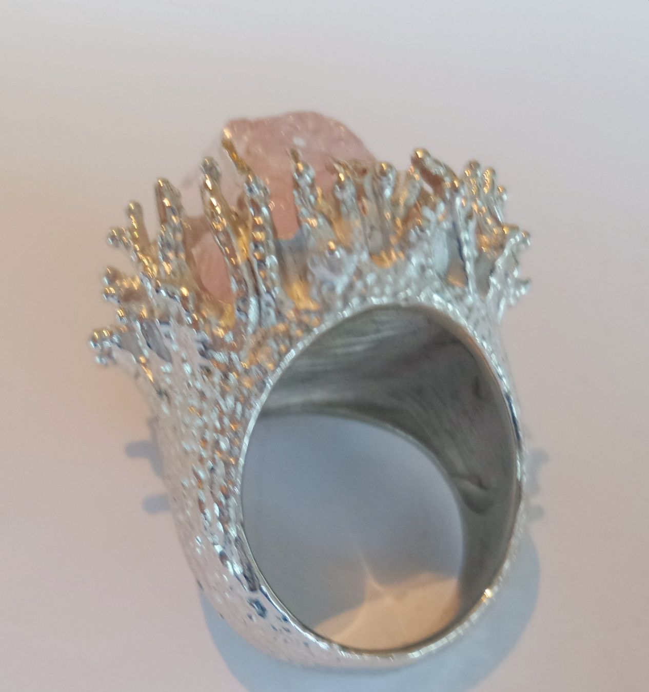 Anelli: Ungeschliffener Rosenquarz Ring – Nuovo (secondo la descrizione) da Zürich venduto da benedikt12 9