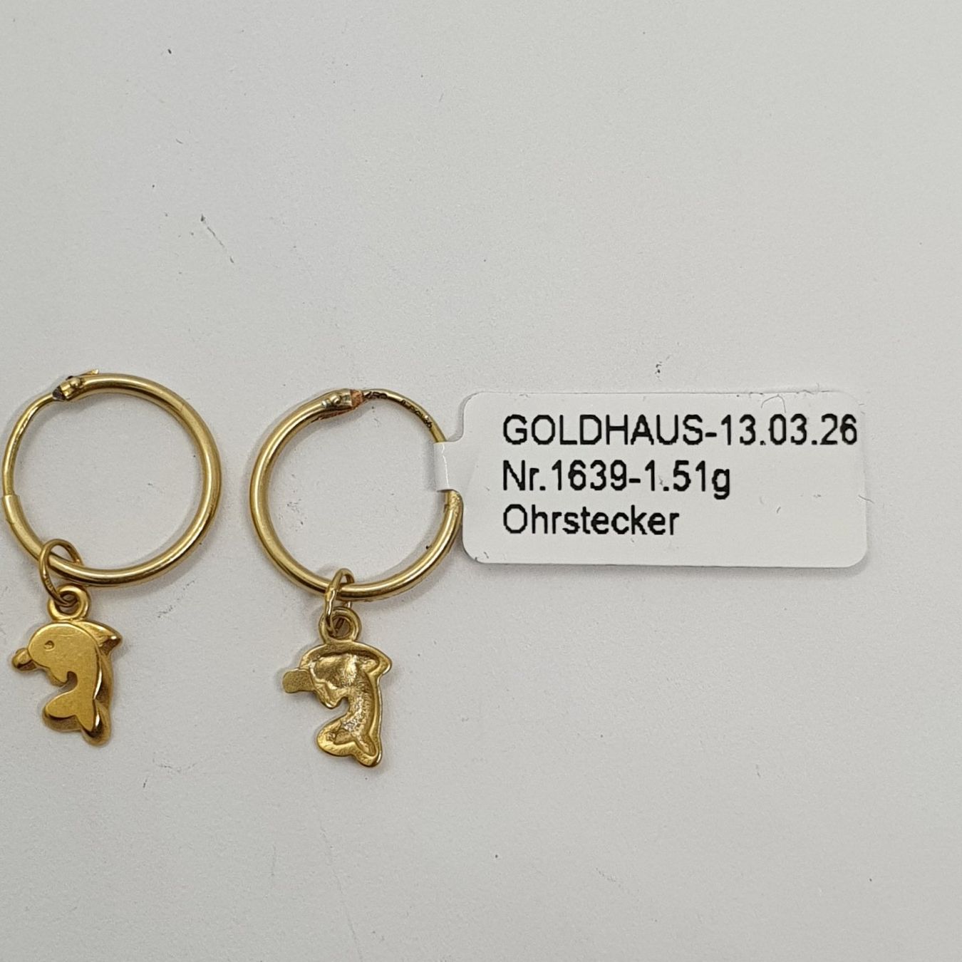 Orecchini pendenti & Orecchini a lobo: Echt 18K Gold - Delfin Ohrring – Usato da Luzern venduto da Goldhaus-Luzern 3
