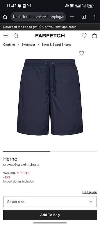 Costumi da bagno: Herno drawstring swim shorts size 46 – Usato da Luzern venduto da rao_bpv8 1