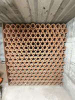 Ton Röhren Ø 10cm Naturfarben für Weinregal