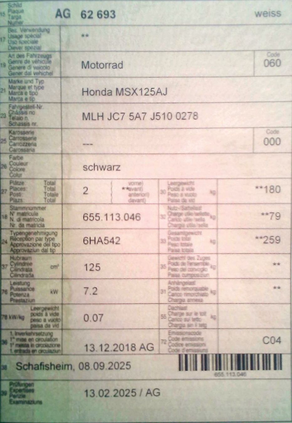 Honda Route: Honda msx – D'occasion à Vordemwald par piu_558c 4
