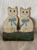 Holz Hacken mit Katzen Motiv