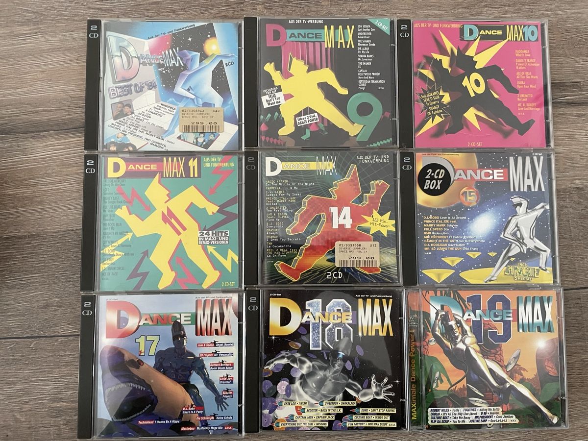 CDs: 9x Dance Max – Gebraucht aus Reinach AG von trigger7811