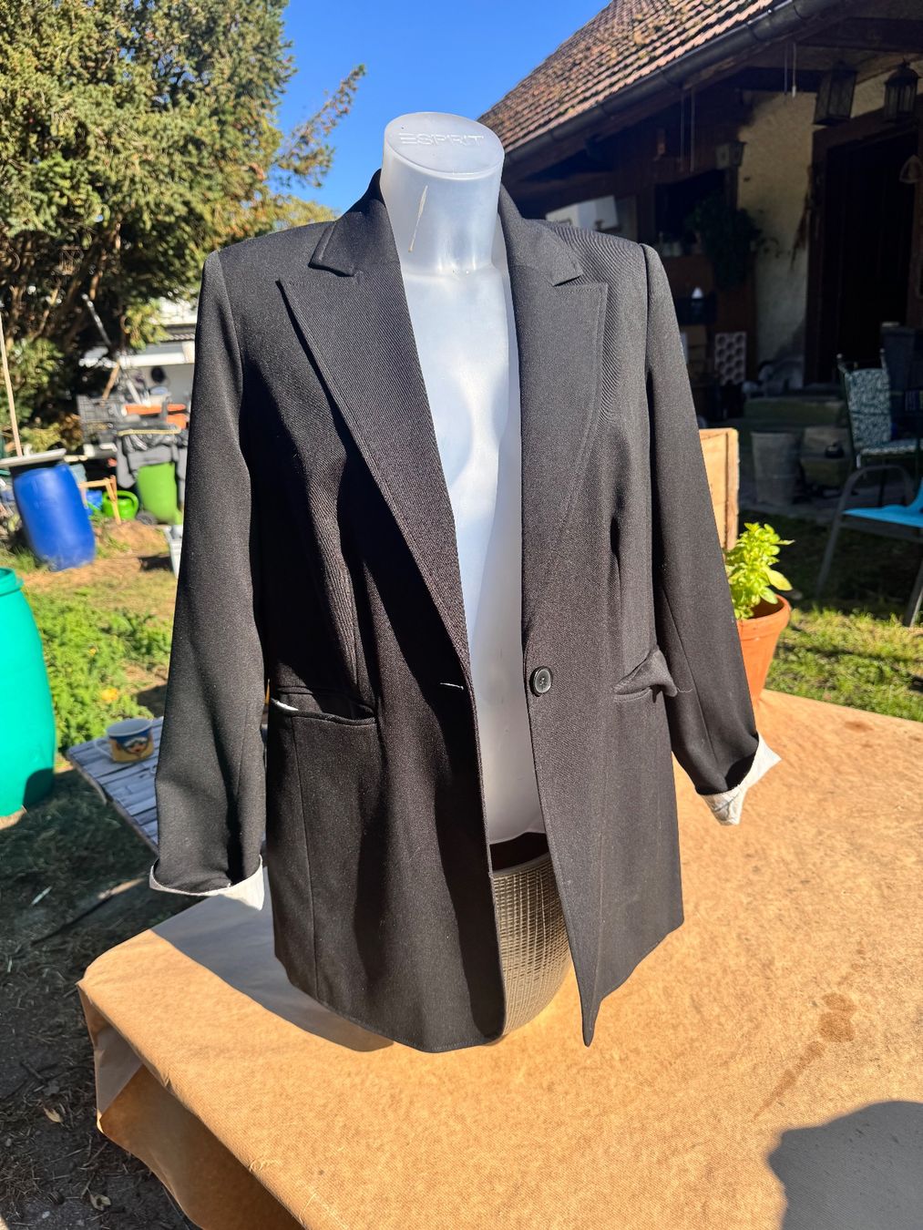 Esprit Jacken: Zeitloser schwarzer Longblazer von Esprit fli – Gebraucht aus Küttigen von Melisch1000