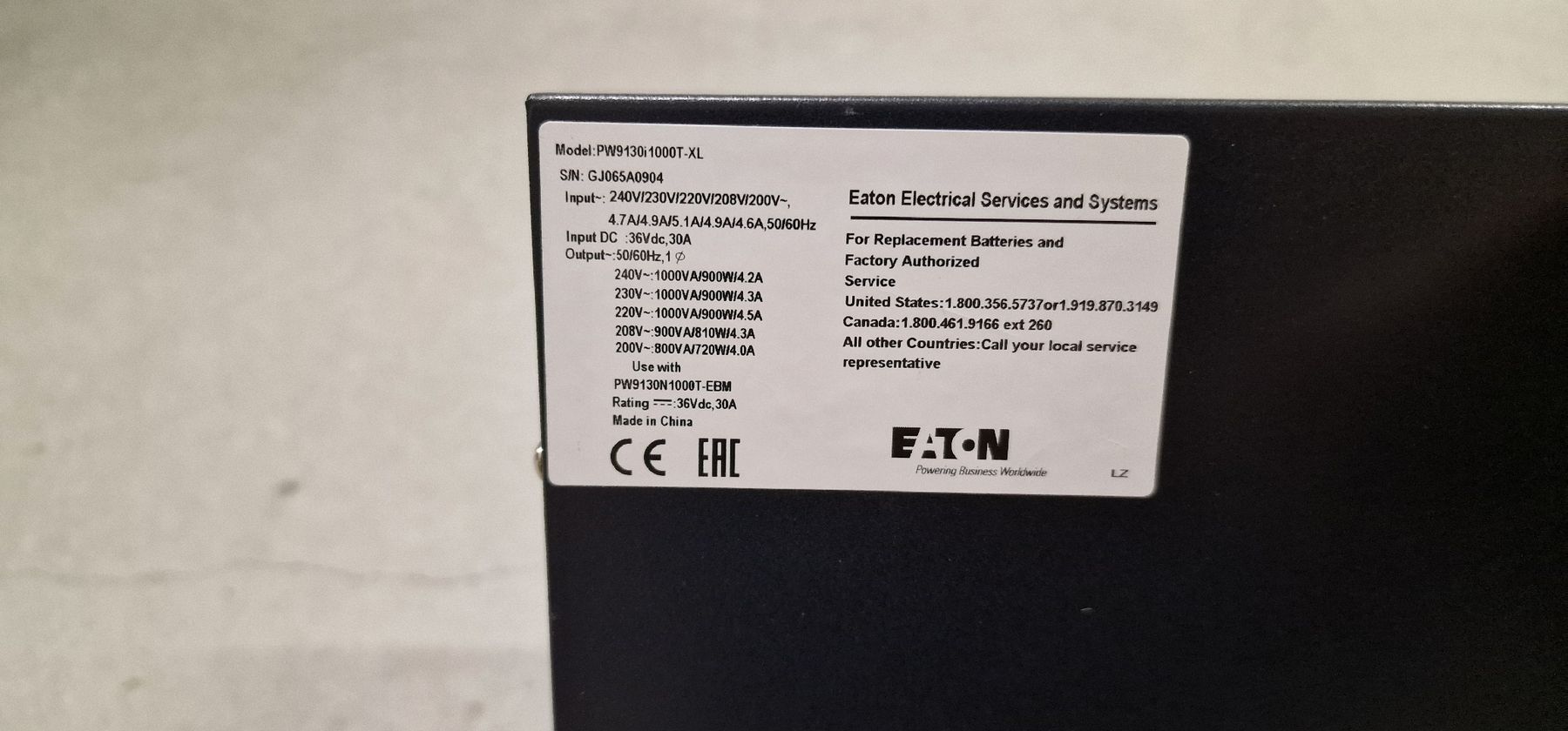 Eaton Stromzufuhr: UPS EATON PW9130i – Gebraucht aus Gerlafingen von dulifuli 2