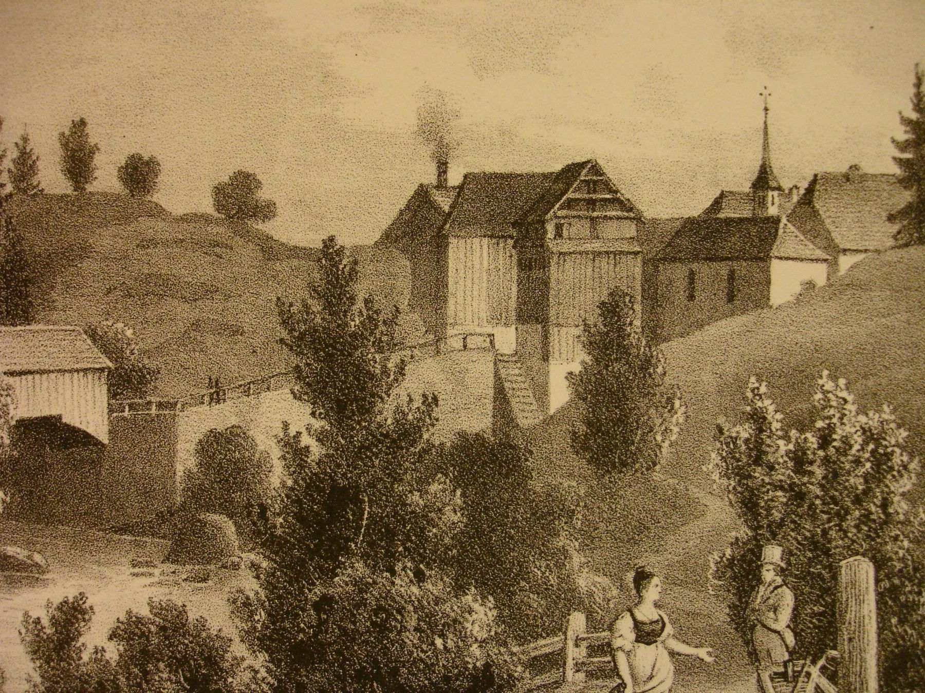 Grafica & Litografie: SCHINDELLEGI, LITHOGRAPHIE 1836/45 – Usato da Grüningen venduto da Kartensammler 3