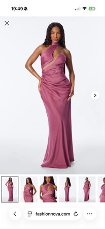 FASHIONNOVA Abendkleid lang rosa Grösse L neu