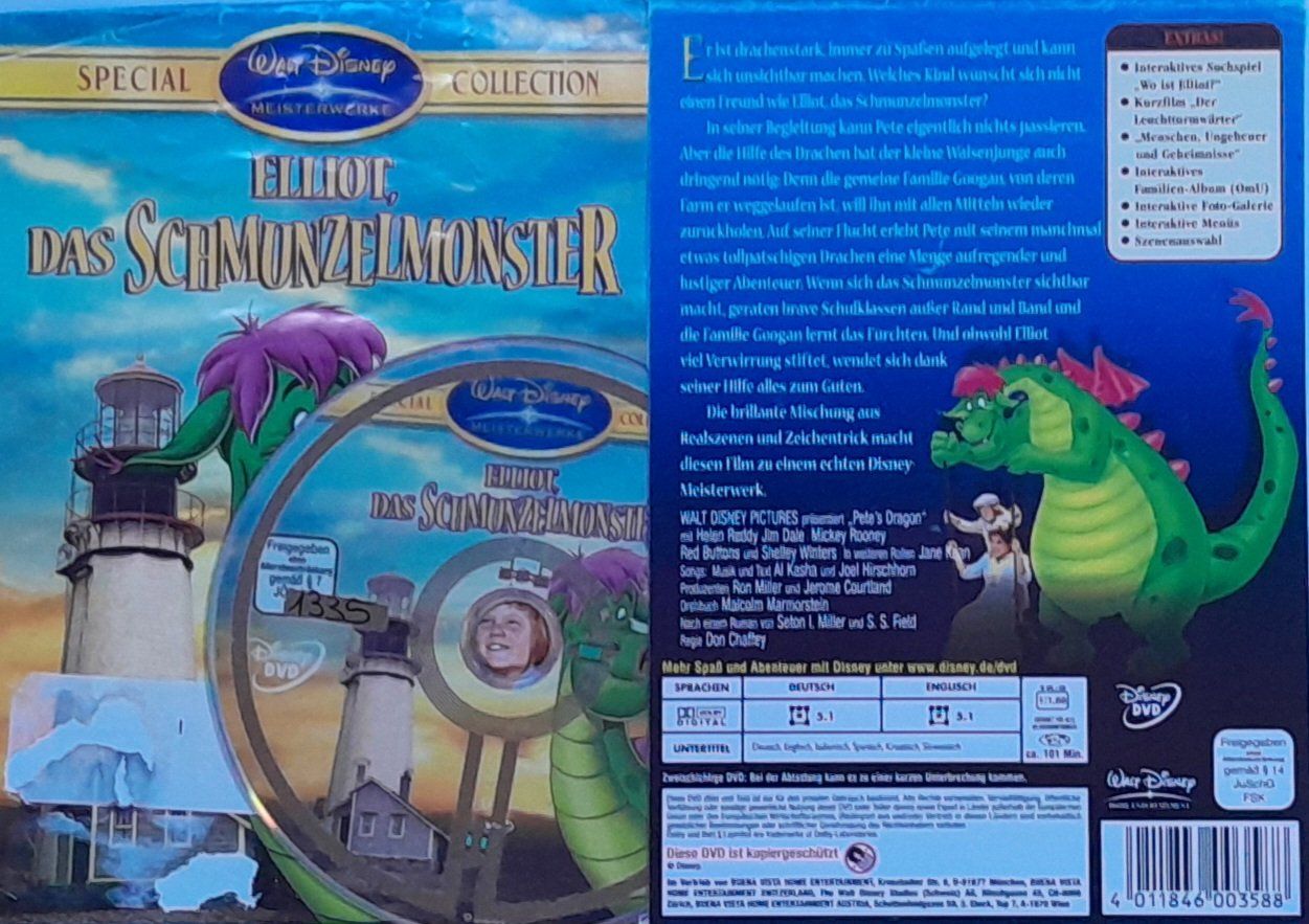 Alle DVDs: Elliot, das Schmunzelmonster DVD -Disney – Gebraucht aus Zürich von cole15