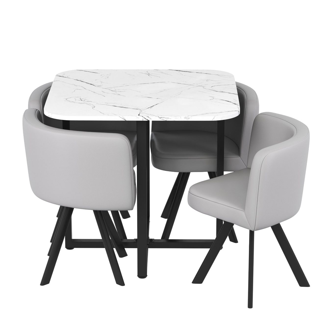Set de table et chaises: Essgruppe grau/weiss – Neuf avec emballage d'origine à Zug par Cheap-Shop 1