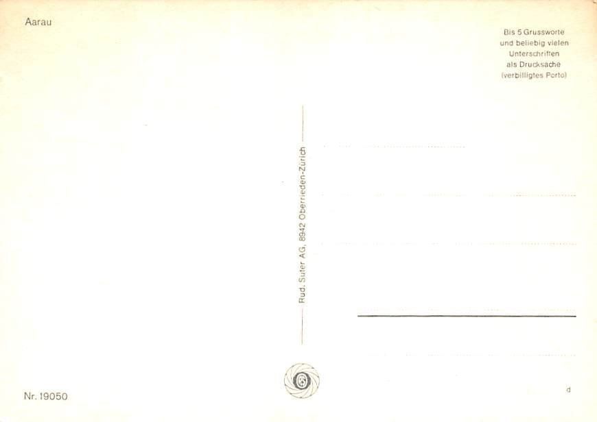 Cartes postales: AG - Aarau – D'occasion à Ottikon b.Kemptth. par Neptun1974 1