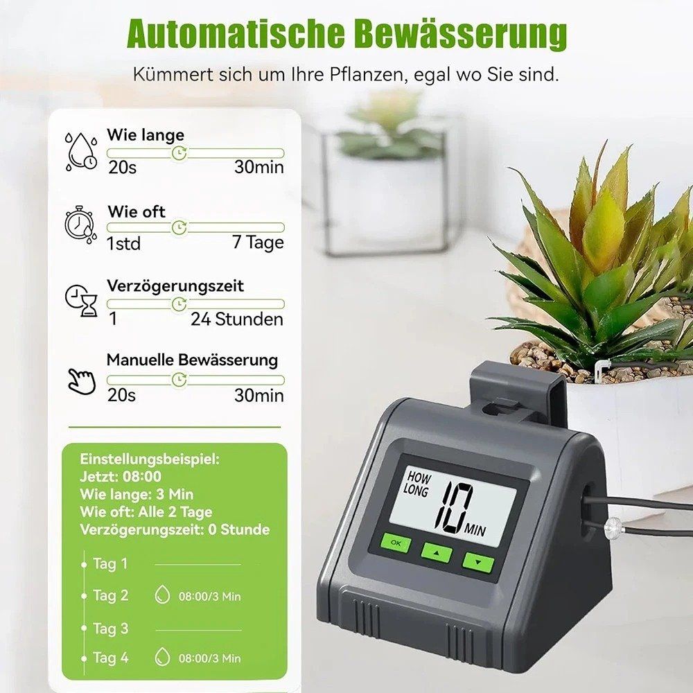 Sistema di controllo: Bewässerungssystem Timer Bis zu 10 Topfpflanze Automatisch – Nuovo (secondo la descrizione) da Kirchdorf AG venduto da Restposten110 3