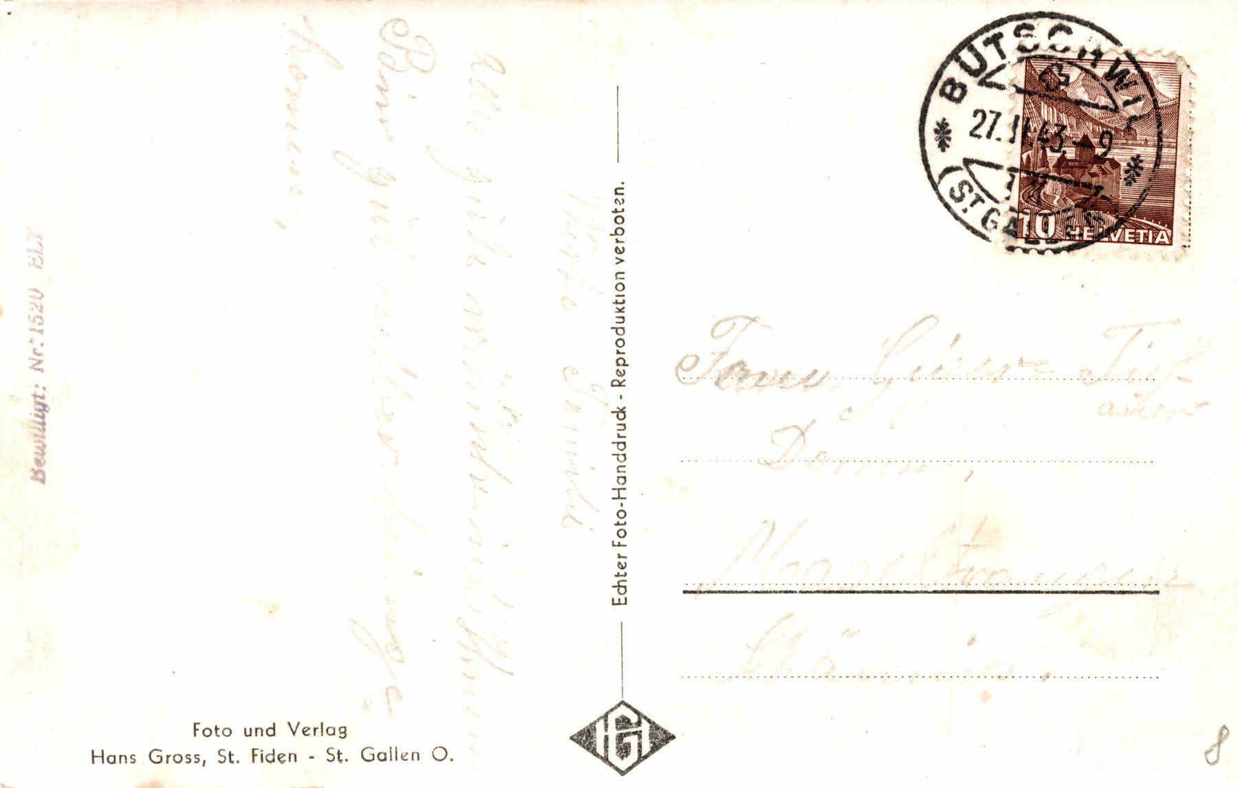 Cartoline postali: Bütschwil, Togg. Katholische Kirche – Usato da Bronschhofen venduto da Astore 1