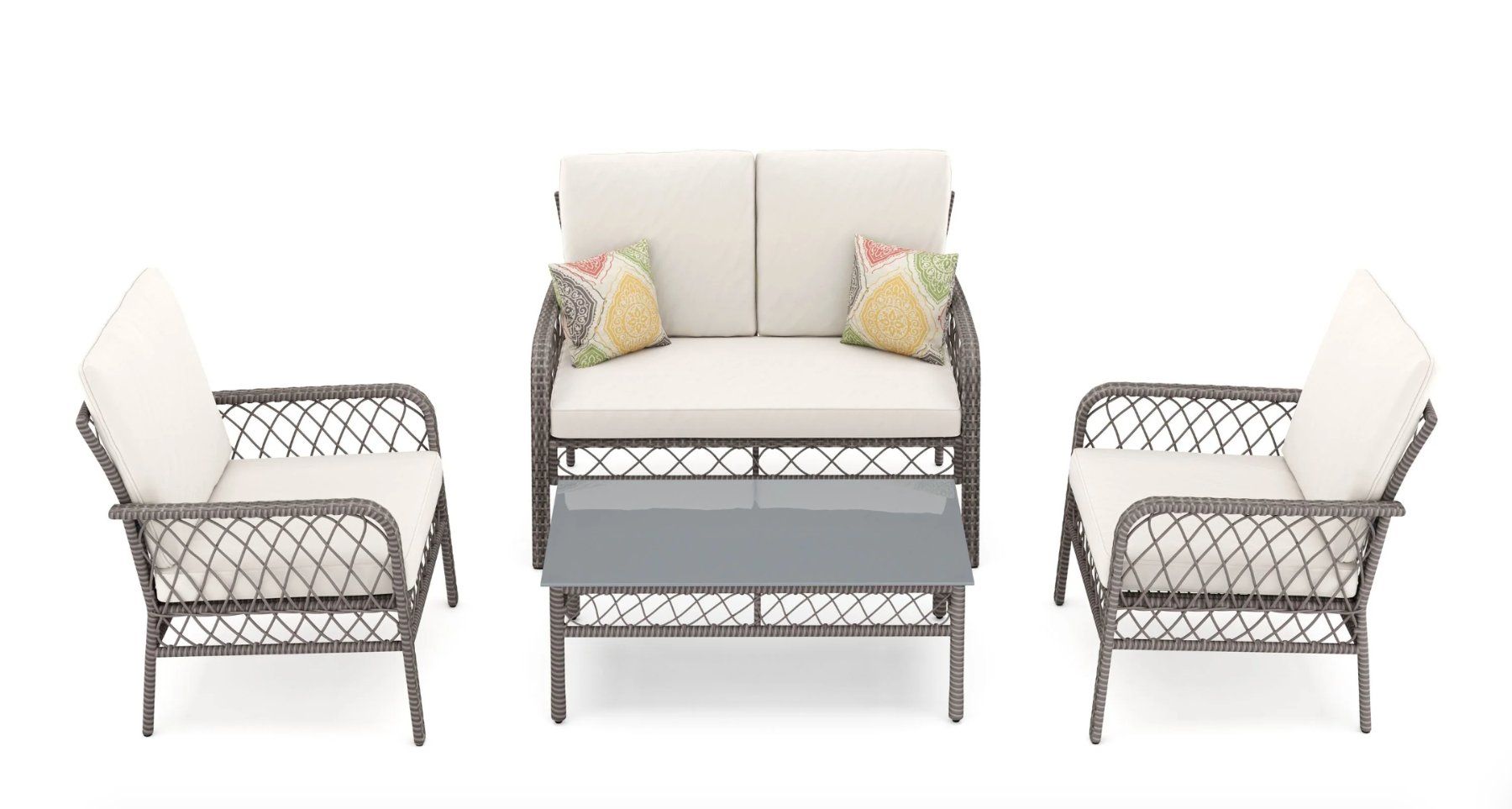Set di tavolo e panche: Gartenset Rattan ARIMBA beige - Gratis Versand – Nuovo e nell'imballaggio originale da Kleinwangen venduto da Maluwa_GmbH 2