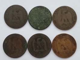 6x 10 Centimes Lot Nr 2