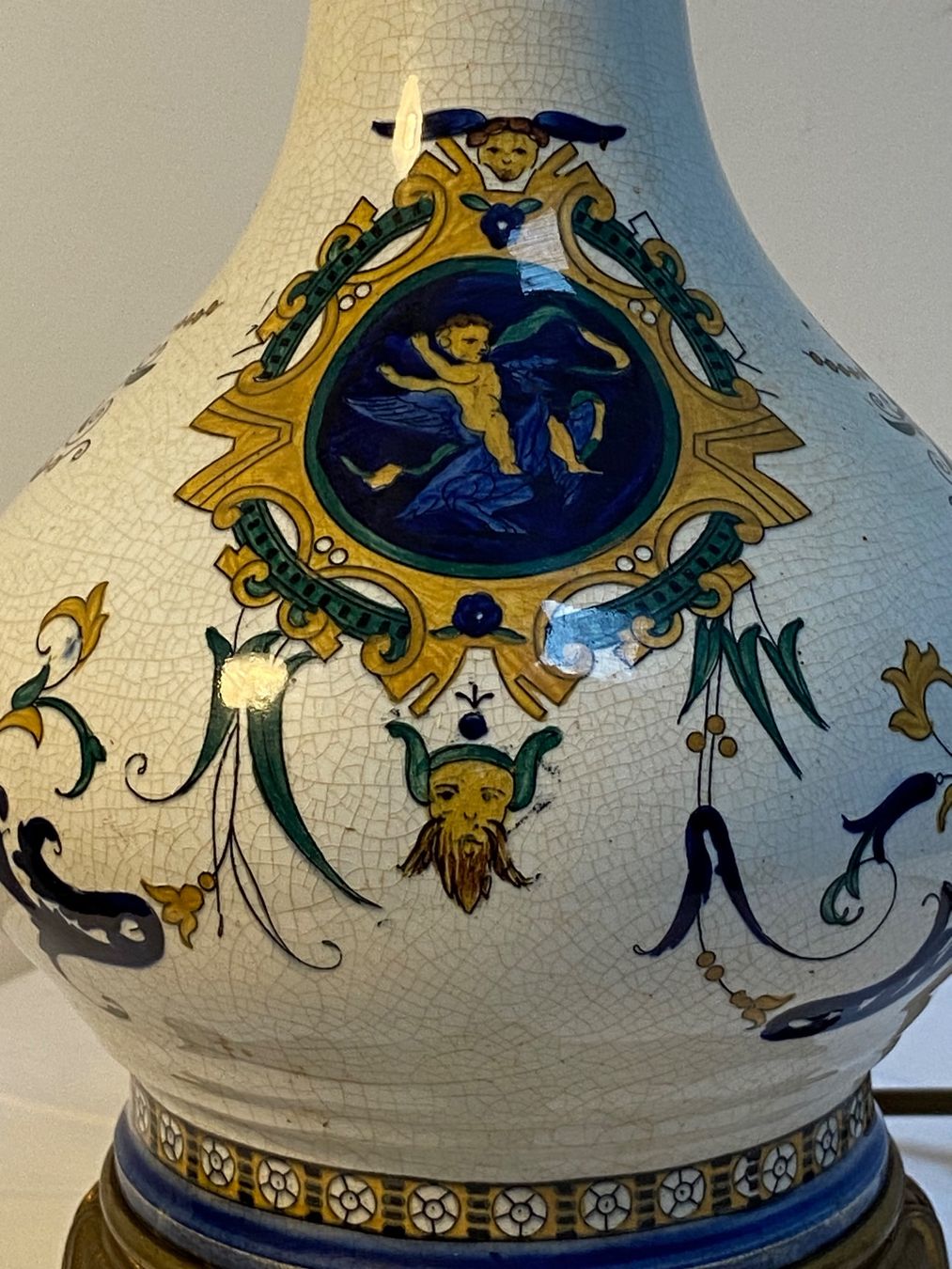 Lampen: Fayence Lampenfuss handgemalten – Gebraucht aus Basel von ota_2f9m 4