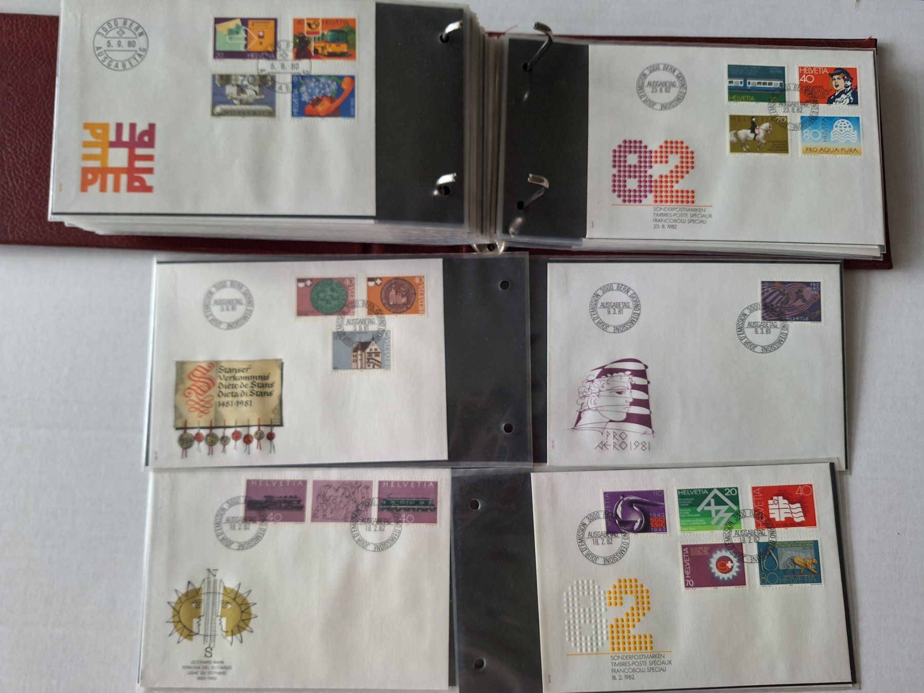 Alle Briefmarken: 90 FDC Schweiz ab 1965 – Gebraucht aus Zürich von t24_de 2