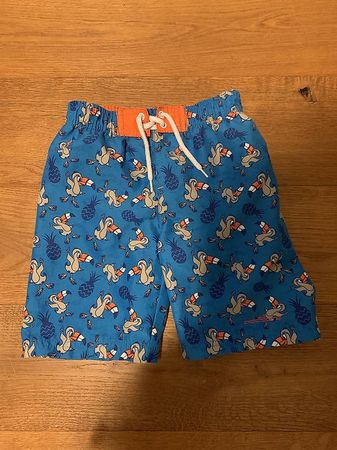 Badeshorts/Badehose Gr. 98 mit Tucan Motiv
