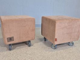 2 Stk. Design Sakwa Pouf Rollhöcker Hocker Polster - Höcker