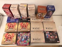 Lot de 17 boîtes de cartes One Piece et Pokémon déjà ouverte