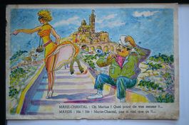 Humour — 1952 — AK/CPA — Marie-Chantal et Marius