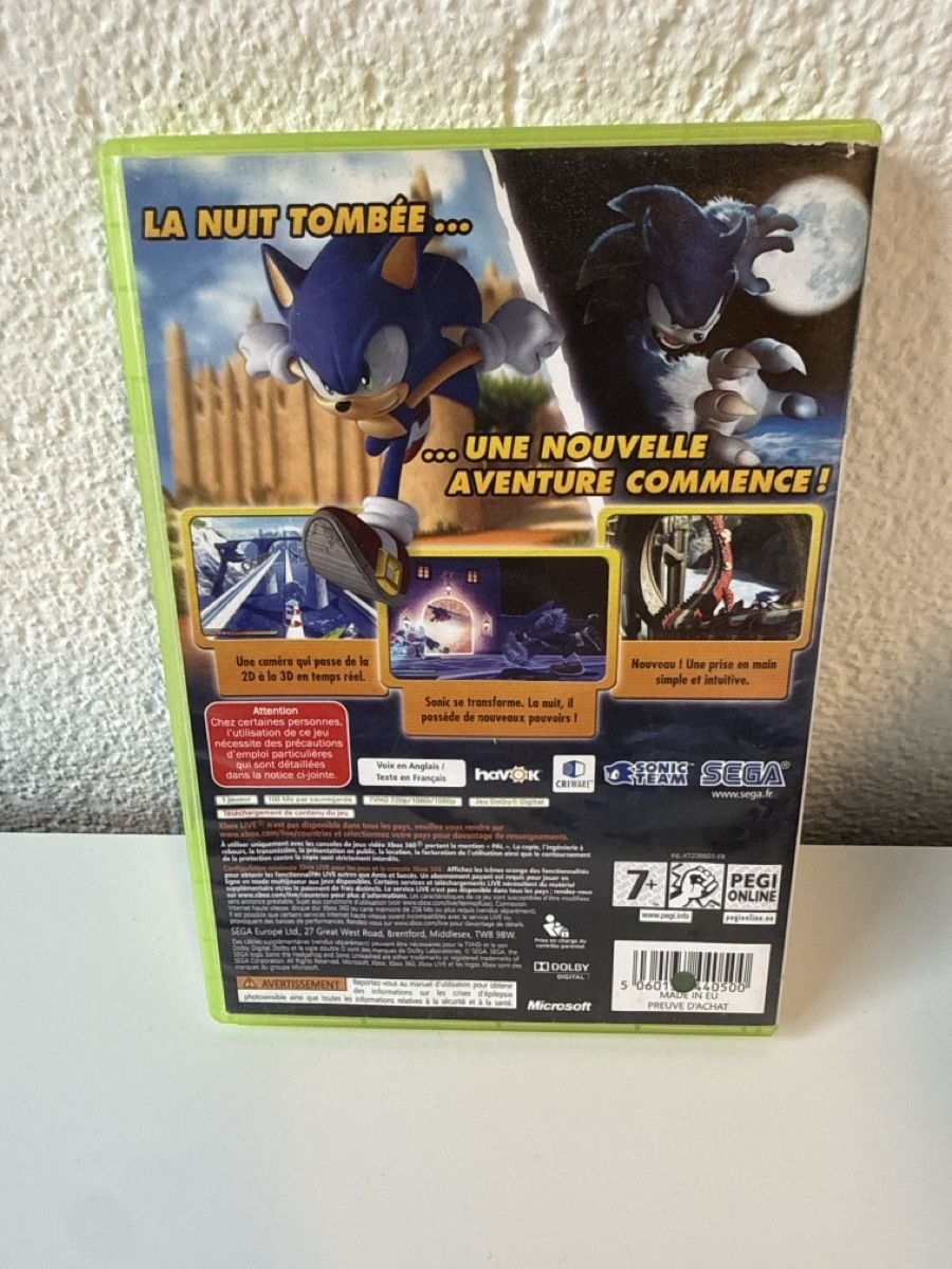 Microsoft Jeux: Sonic Unleashed Xbox 360 – D'occasion à Plasselb par val_6dkn 1