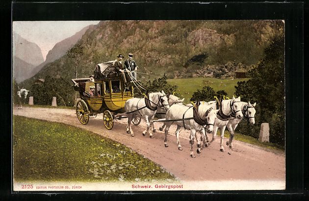 Cartoline postali: AK Schweizer Gebirgspost, Postkutsche – Usato da Berlin venduto da bartko-reher
