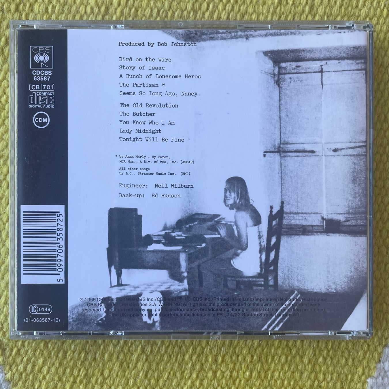 CD: LEONARD COHEN-SONGS FROM A ROOM – Usato da Rorschacherberg venduto da CD-Roli 1