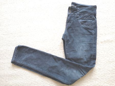 NILE feine Manchester Cordhose Gr. XS dunkelgrau