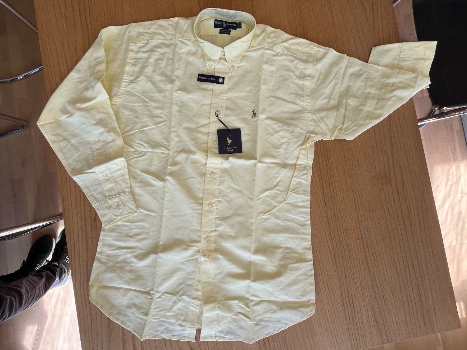 Ralph Lauren Hemden: Ralph Lauren button down Hemd hellgelb, Grösse 15 1/2  - 33 – Neu (gemäss Beschreibung) aus Netstal von spaltflo01