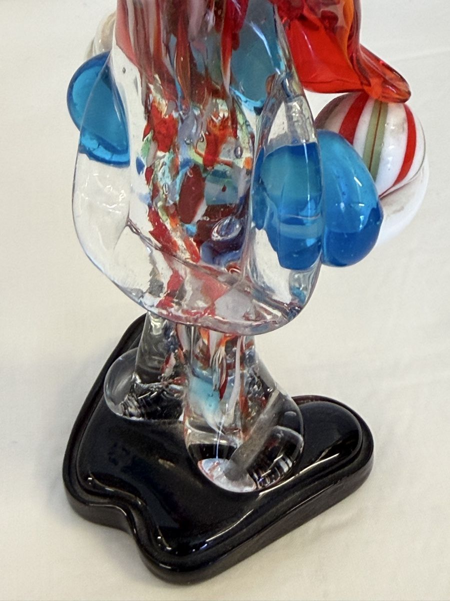 Murano Statuette: Statuette clown en verre multicolore Murano  – Usato da montreux venduto da Always-Good 8