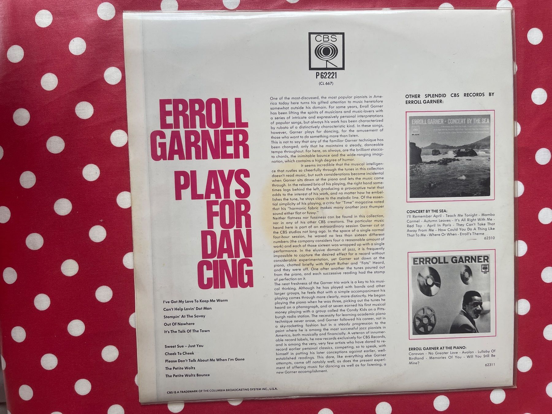 Vinyles: A611/Erroll Garner - Plays For Dancing – D'occasion à Frutigen par Philippe_jsp 1