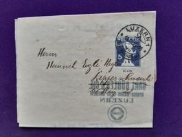 Faltbrief von Luzern nach LIPPERSCHWENDI/ZH 1927, rar!!!