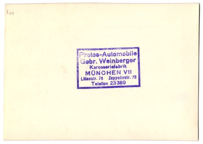 Fotografie & Manifesti: Fotografie Auto Protos, Cabriolet mit We – Usato da Berlin venduto da bartko-reher 1