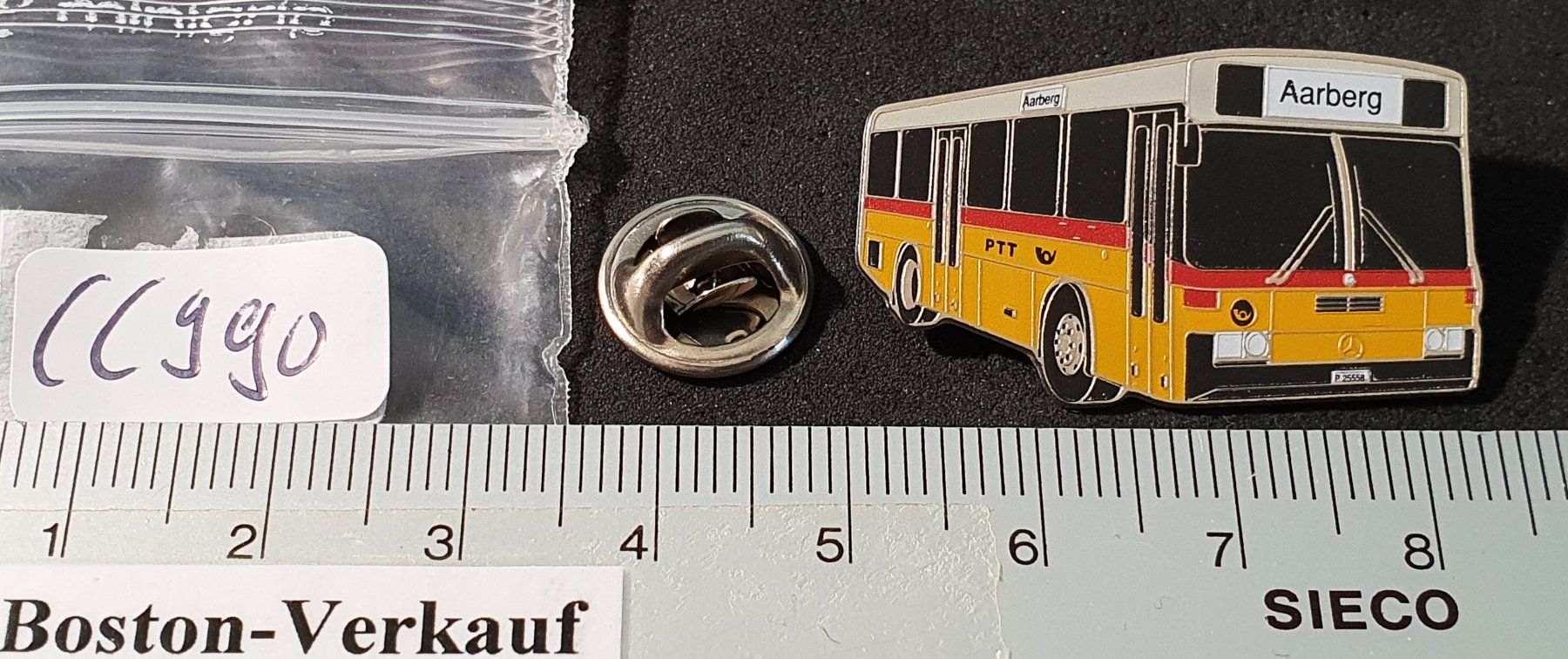 Placchette & Badge: CC990 Schmid Müller SWISS Made Design Pin PTT Postauto – Usato da Reinach BL venduto da Boston-Verkauf 2