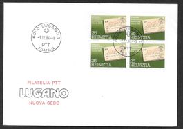 Sonderbrief Nuova Sede Filatelia PTT Lugano 3.12.1984