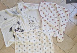 5 Babydecken, Kuscheldecken,