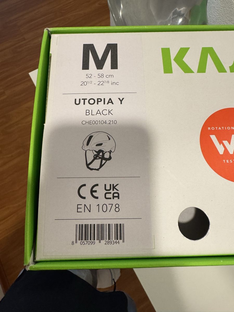 Kask Caschi: Kask utopia y schwarz Velohelm M – Nuovo e nell'imballaggio originale da Rapperswil SG venduto da pli_fz9r 4