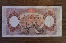 rares Italienische 10000 Lire Banknote von 1961